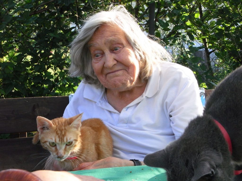 Margherita Hack e il suo gatto Ciccino