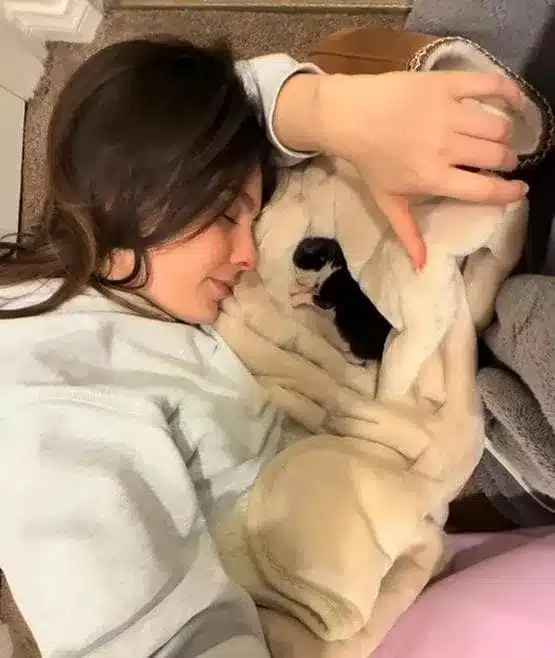 ragazza salva gattino di 4 giorni